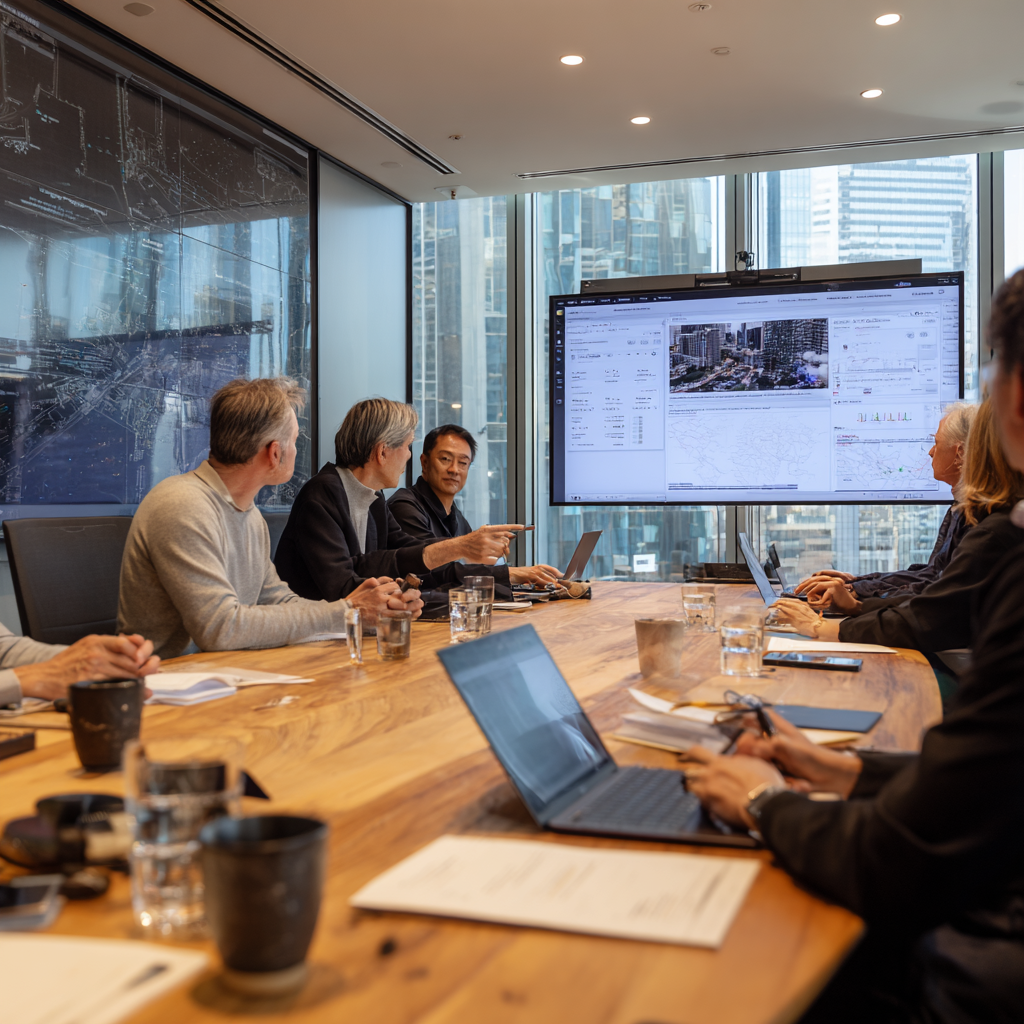 Advisors reviewing a regional data-centre consolidation